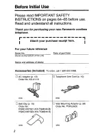 Предварительный просмотр 2 страницы Panasonic KX-TGM240 User Manual