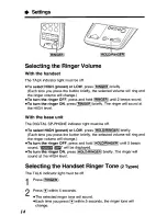 Предварительный просмотр 14 страницы Panasonic KX-TGM240 User Manual