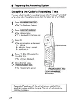 Предварительный просмотр 22 страницы Panasonic KX-TGM240 User Manual