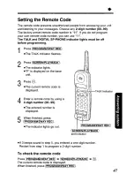 Предварительный просмотр 47 страницы Panasonic KX-TGM240 User Manual