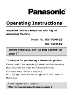 Panasonic KX-TGM420 Operating Instructions Manual предпросмотр