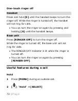 Предварительный просмотр 72 страницы Panasonic KX-TGM420 Operating Instructions Manual