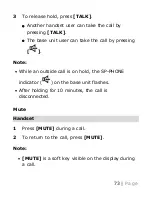 Предварительный просмотр 73 страницы Panasonic KX-TGM420 Operating Instructions Manual