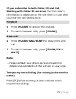 Предварительный просмотр 75 страницы Panasonic KX-TGM420 Operating Instructions Manual