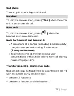 Предварительный просмотр 77 страницы Panasonic KX-TGM420 Operating Instructions Manual