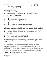 Предварительный просмотр 100 страницы Panasonic KX-TGM420 Operating Instructions Manual