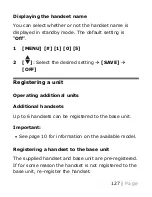 Предварительный просмотр 127 страницы Panasonic KX-TGM420 Operating Instructions Manual