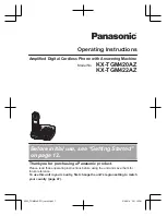 Panasonic KX-TGM420AZ Operating Instructions Manual предпросмотр