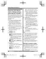 Preview for 66 page of Panasonic KX-TGM430B Operating Instructions Manual