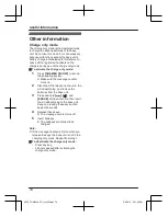 Предварительный просмотр 70 страницы Panasonic KX-TGMA44AZ Operating Instructions Manual