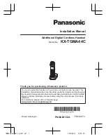 Panasonic KX-TGMA44C Installation Manual preview