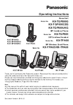 Panasonic KX-TGP600G Operating Instructions Manual preview