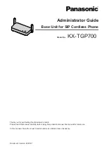 Panasonic KX-TGP700 Administrator'S Manual предпросмотр