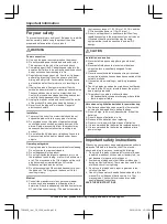 Предварительный просмотр 6 страницы Panasonic KX-TGW420 Operating Instructions Manual