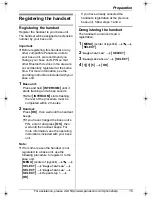 Preview for 15 page of Panasonic KX-THA11 - MULTI TALK V Digital Cordless... Operating Instructions Manual