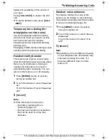 Preview for 19 page of Panasonic KX-THA11 - MULTI TALK V Digital Cordless... Operating Instructions Manual