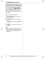 Preview for 20 page of Panasonic KX-THA11 - MULTI TALK V Digital Cordless... Operating Instructions Manual