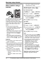 Preview for 16 page of Panasonic KX-THA13 - Telephone Wireless Monitoring Camera Operating Instructions Manual