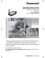 Panasonic KX-THA14 Operating Instructions Manual preview