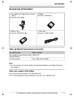 Предварительный просмотр 5 страницы Panasonic KX-THA16 - Cordless Video Camera Station Operating Instructions Manual