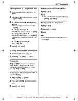 Preview for 23 page of Panasonic KX-THA16 - Cordless Video Camera Station Operating Instructions Manual