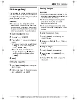 Preview for 41 page of Panasonic KX-THA16 - Cordless Video Camera Station Operating Instructions Manual