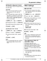 Preview for 47 page of Panasonic KX-THA16 - Cordless Video Camera Station Operating Instructions Manual