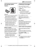 Preview for 51 page of Panasonic KX-THA16 - Cordless Video Camera Station Operating Instructions Manual