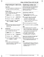 Preview for 55 page of Panasonic KX-THA16 - Cordless Video Camera Station Operating Instructions Manual