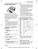 Предварительный просмотр 21 страницы Panasonic KX-THA17 Operating Instructions Manual