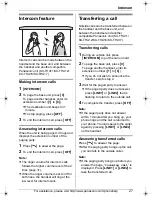 Предварительный просмотр 27 страницы Panasonic KX-THA17 Operating Instructions Manual