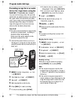 Предварительный просмотр 32 страницы Panasonic KX-THA17 Operating Instructions Manual