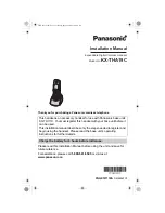 Panasonic KX-THA19C Installation Manual preview