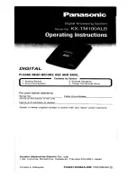 Panasonic KX-TM100ALB Operating Instructions Manual предпросмотр