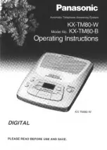 Panasonic KX-TM80W Operating Instructions Manual предпросмотр