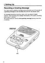 Preview for 8 page of Panasonic KX-TM80W Operating Instructions Manual