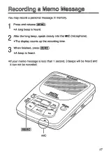 Preview for 17 page of Panasonic KX-TM80W Operating Instructions Manual