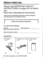 Предварительный просмотр 2 страницы Panasonic KX-TM90B Operating Instructions Manual