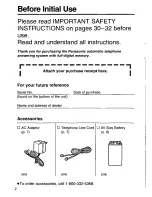 Предварительный просмотр 2 страницы Panasonic KX-TM90B User Manual