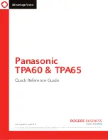 Preview for 1 page of Panasonic KX TPA 65 Quick Reference Manual