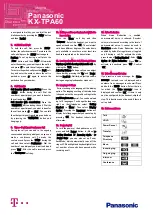 Preview for 2 page of Panasonic KX-TPA60 Manual