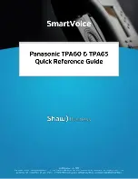 Предварительный просмотр 1 страницы Panasonic KX-TPA60 Quick Reference Manual