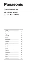 Panasonic KX-TPA70 Quick Start Manual preview