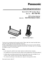 Panasonic KX-TPA73 Operating Instructions Manual предпросмотр