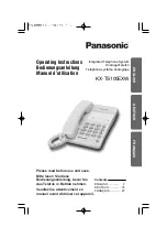 Preview for 1 page of Panasonic KX-TS100EXW Operating Instructions Manual