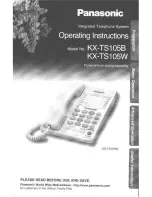 Panasonic KX-TS105B Operating Instructions Manual preview