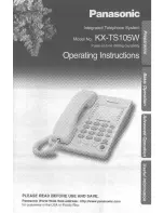 Предварительный просмотр 1 страницы Panasonic KX-TS105W Operating Instructions Manual