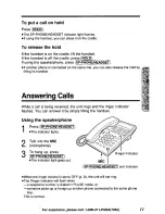 Предварительный просмотр 11 страницы Panasonic KX-TS105W Operating Instructions Manual