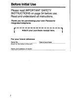 Preview for 2 page of Panasonic KX-TS108W Operating Instructions Manual