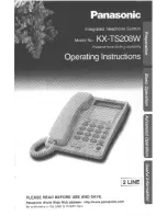 Panasonic KX TS208W Operating Instructions Manual предпросмотр